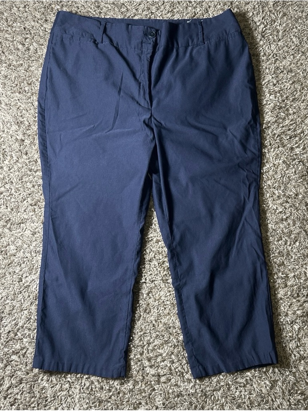 Lane Bryant Women’s 24P Navy Blue Stretch Capri Career Pants Plus Size